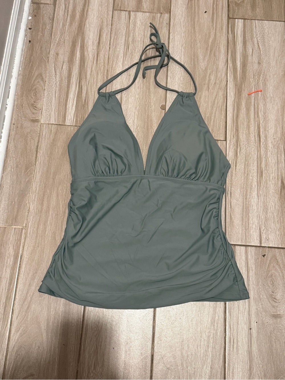 Halter Tankini Top in Sage Green